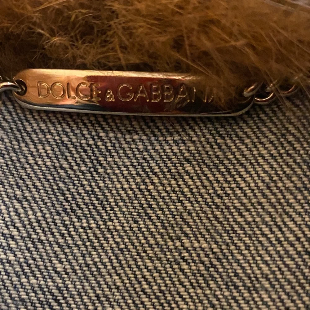 Denim Jacket with Brown Fur Collar - Picture 3 of 4